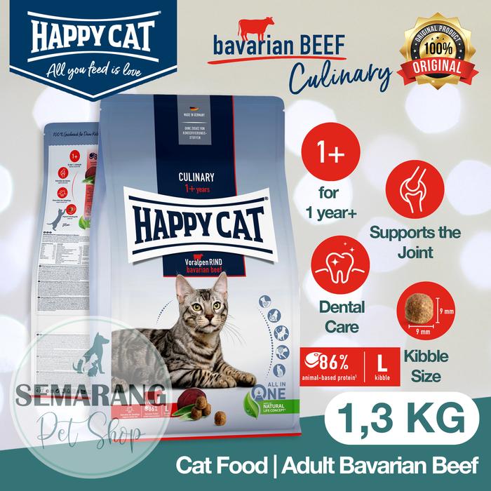Jual Cat Food HAPPY CAT Bavarian Beef 1,3kg Makanan Kucing