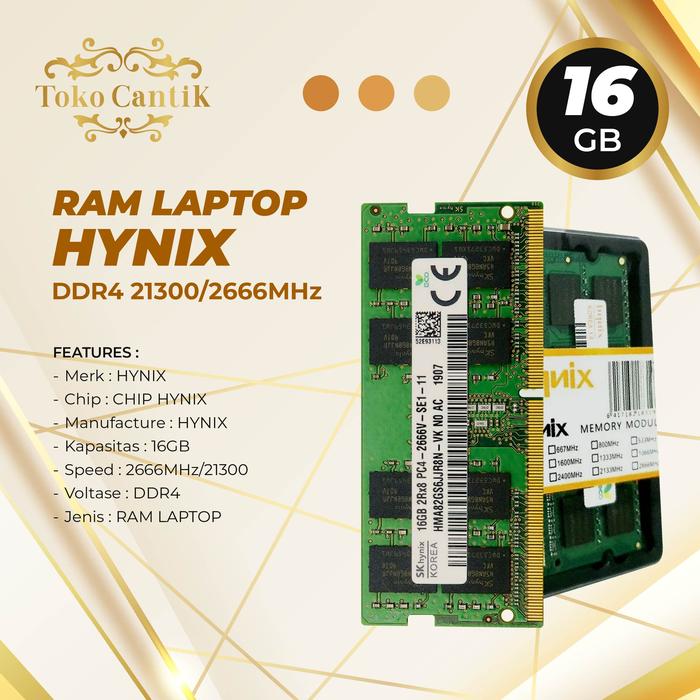 Jual SK Hynix RAM Laptop 16GB DDR4 21300 2666Mhz Sodimm Notebook