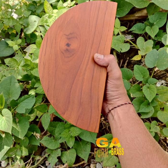 Gambar Handle Gagang Pintu Kayu Jati Model Setengah Lingkaran Half Moon - sunset doff, 20 cm dari GA.Ornamen undefined Tokopedia