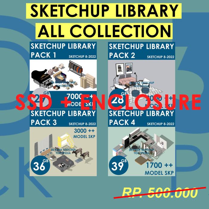 Gambar Sketchup Library All Collection 130 Gb - SSD256+Enclosur dari 3D Pack Sketchup undefined Tokopedia