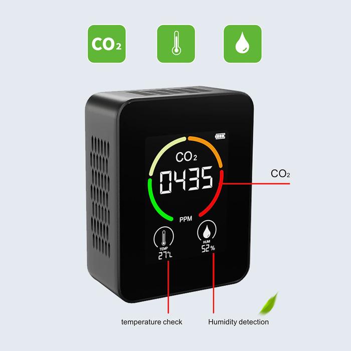 Gambar Alat Pengukur Kualitas Udara Detector CO2, HCHO, TVOC, Suhu,Hygrometer - 3in1 PG-L28A dari EVOLUTION 21 undefined Tokopedia