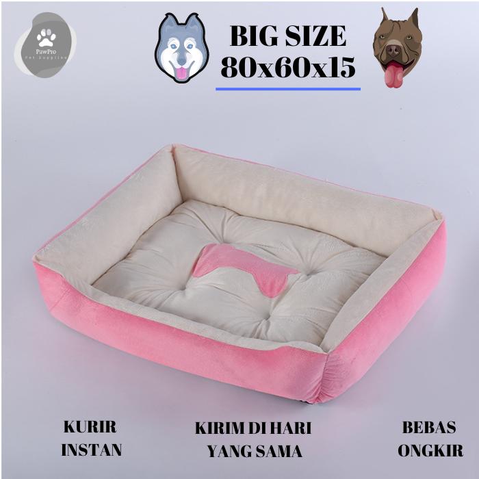 Gambar Kasur Anjing | Dog Bed | Kasur Kucing | Size Large (80*60*15) - Merah Muda dari PAWPRO undefined Tokopedia