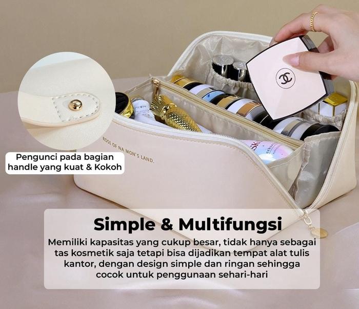 KLF Tas kosmetik make up cosmetic serbaguna cosmetic organizer travel  Hitam di Klfshope Tokopedia