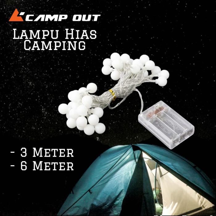 Gambar Lampu Hias Dekorasi Tenda Camping - Lampu Glamping - Light Lamp Outdoo - 3 Meter dari Camp Out undefined Tokopedia