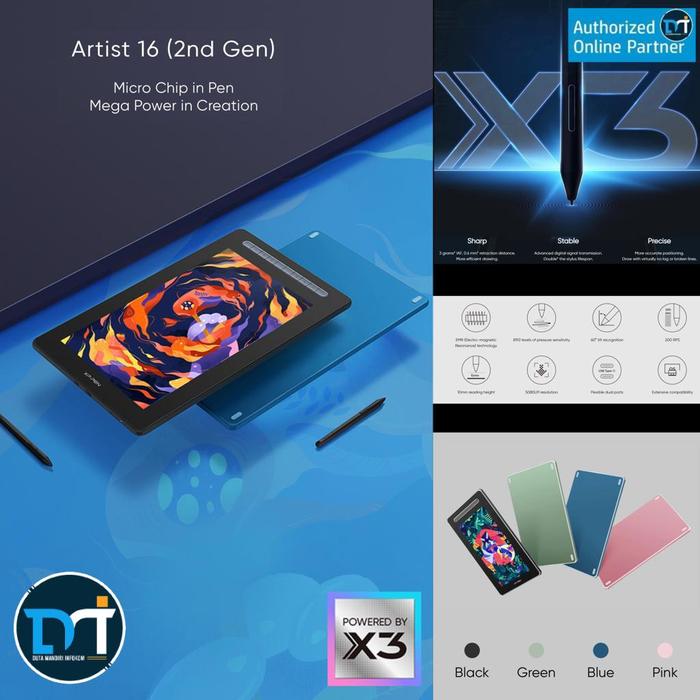 Gambar XP PEN Artist 10 12 13 16 22 (2nd Gen) - Professional Drawing Tablet - ARTIST 16 2nd, Hitam dari Duta Mandiri Infokom Kota Administrasi Jakarta Pusat Tokopedia