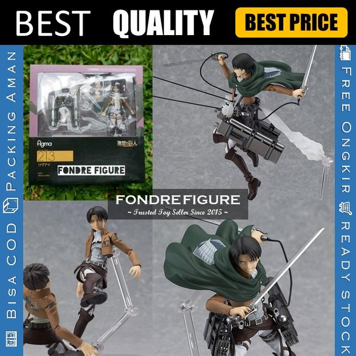 Gambar FIGMA 213 LEVI ATTACK ON TITAN AOT MAX FACTORY ACTION FIGURE KWS dari Fondre Figure undefined Tokopedia