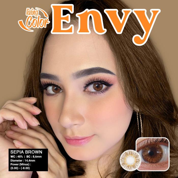 Gambar Softlens ENVY by Living Color diameter 14.4mm - SEPIA BROWN, NORMAL (-0.00) dari X-Class Store undefined Tokopedia