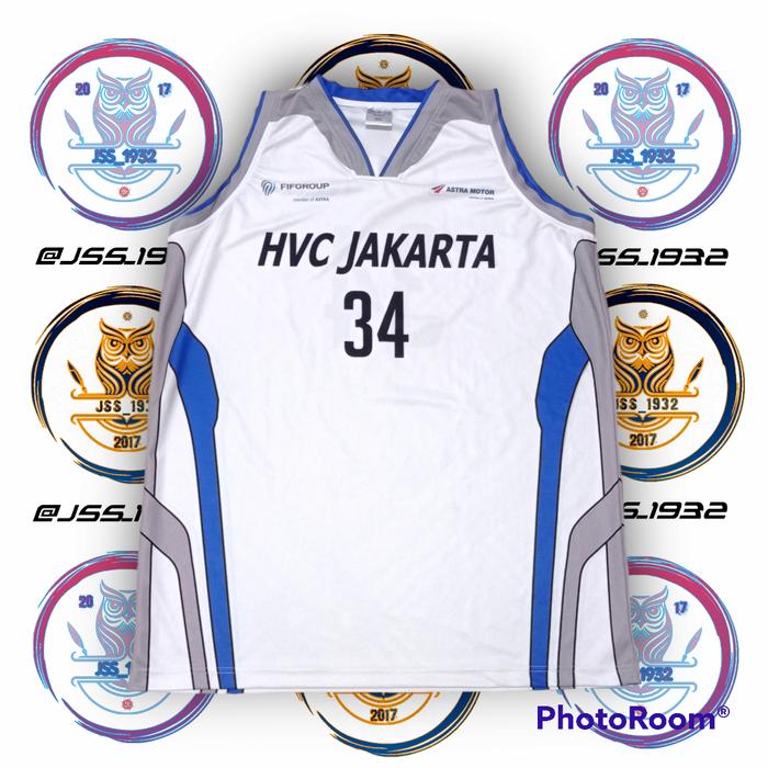 Gambar Jersey Basket HVC JAKARTA Kit EPIN 34 ORIGINAL XPOSE Second Murah - Putih, XXL dari Jss.1932 undefined Tokopedia