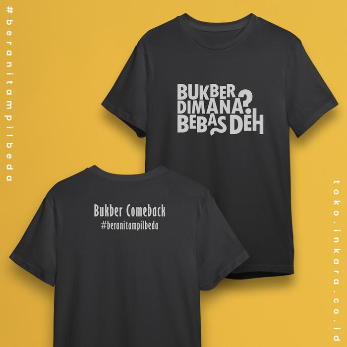 Gambar Style one kaos "Bukber Dimana Bebas Deh" lengan pendek - Hitam, S dari INKARA SHOP undefined Tokopedia