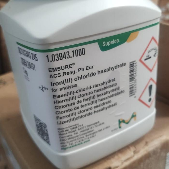 Jual Iron (III) Chloride 1 kg Merck kode 1.03943.1000 Kab. Bekasi