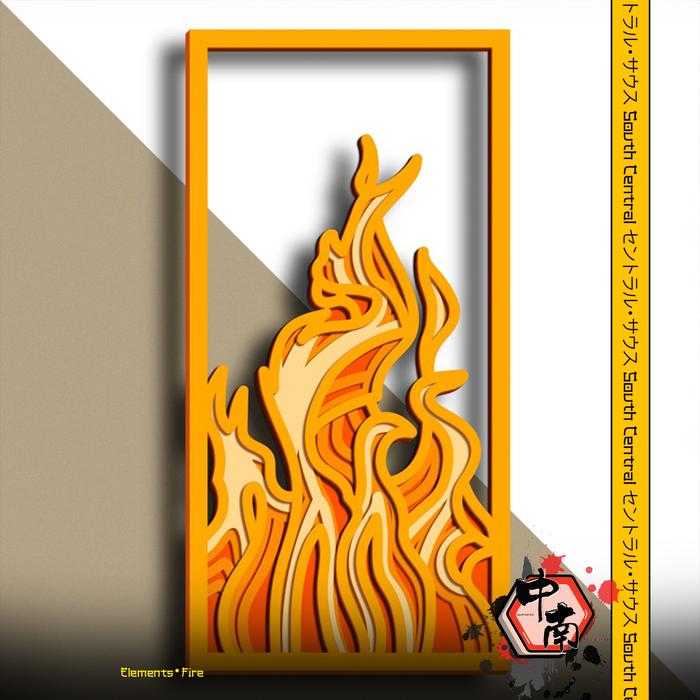 Gambar Poster 3D Multilayer 4 Elements Api Air Tanah Angin - Api dari Nakami Craft Official undefined Tokopedia