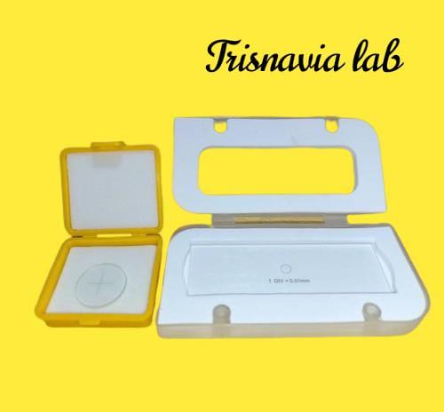 Gambar Mikrometer objektif okuler/ mikrometer lensa mikroskop dari Trisnavia Lab Store undefined Tokopedia