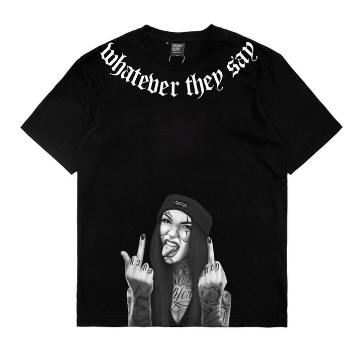 Gambar CLOTE - Tshirt Oversized Kaos Distro Bandung pria & wanita Unisex - what ever, XL dari Mulez Official Shop undefined Tokopedia