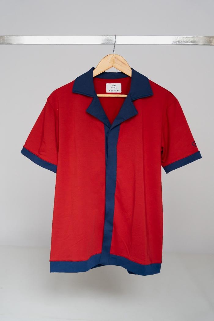 Gambar Jolie Clothing X Kana Studio Men Colorblock Terry Top - Maroon, S dari Jolie Clothing undefined Tokopedia