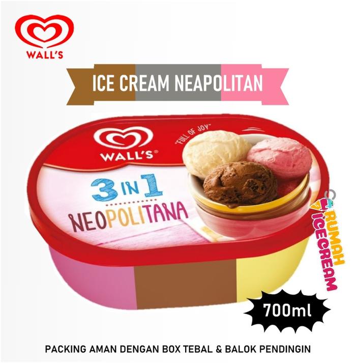 Gambar Ice Cream Walls 700ml Aneka Rasa - Neapolitan dari Rumah Ice Cream Bintaro undefined Tokopedia