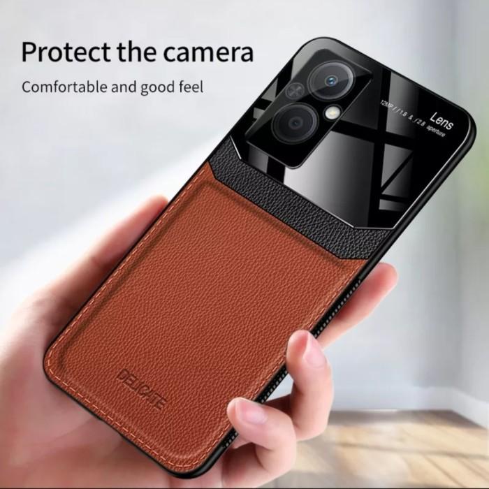Gambar Casing OPPO RENO 8T 4G Soft hard case Leather kulit Cover Sarung Cover - Cokelat dari Lukman prayetno undefined Tokopedia