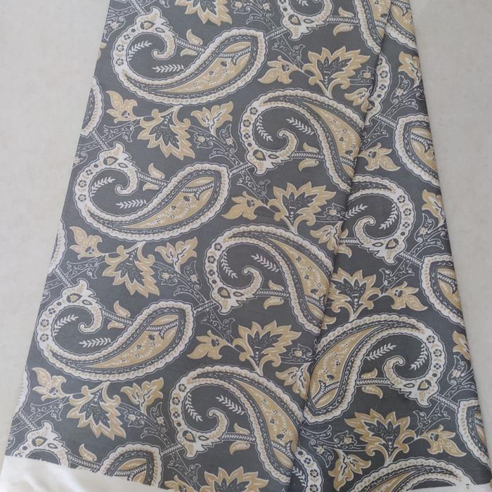 Gambar kain batik murah soft pastel bahan TC tebal motif ikan - Abu-abu dari batik laris manis undefined Tokopedia