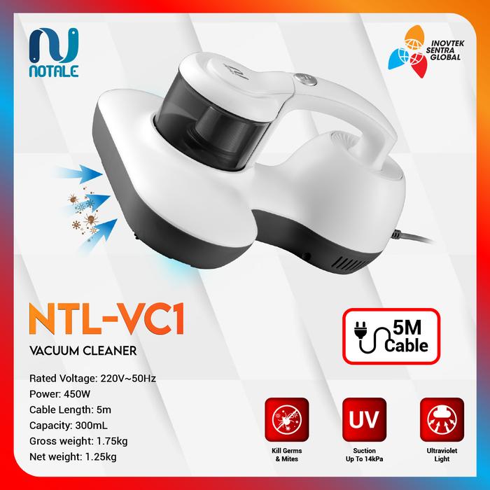 Gambar Notale Vacuum Cleaner UV Anti Dust Mite - Penyedot Debu Tungau - Putih dari Inovtek Sentra Global undefined Tokopedia