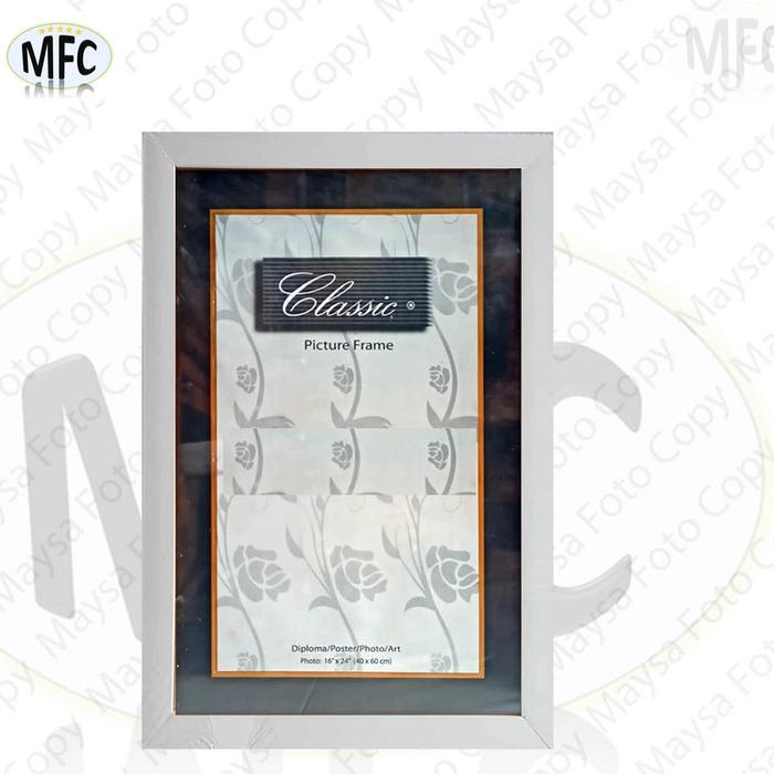 Gambar Bingkai Foto 45x75cm full Minimalis 3 cm Hitam Putih dan Coklat Se - Putih dari Maysa Fotocopy undefined Tokopedia