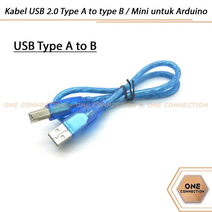 Gambar Kabel USB Type A to type B / Mini Cable Printer Arduino UNO MEGA Nano - Type A to B dari OneConnection undefined Tokopedia