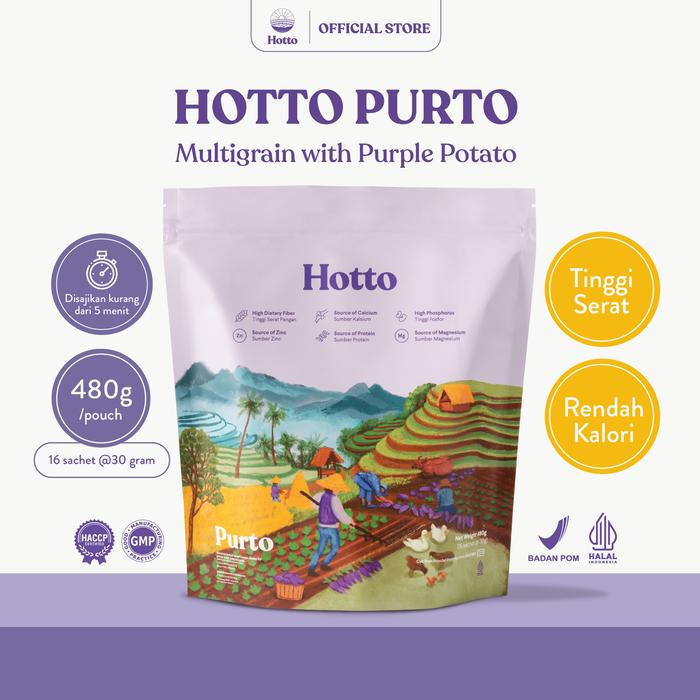 Gambar Hotto Purto Multigrain Drink Sereal Oat Sweet Potato High Fiber - Pouch dari OBIN Retail undefined Tokopedia