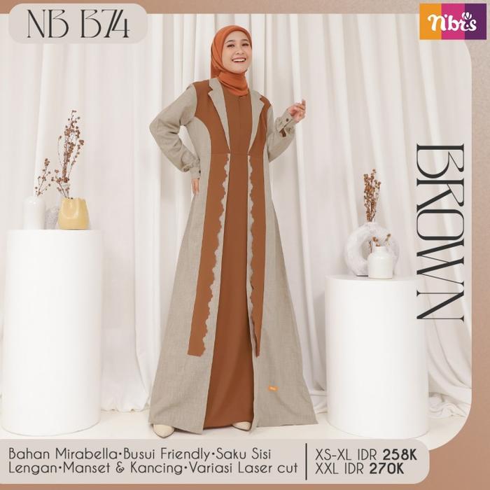 Gambar GAMIS NIBRAS TERBARU /NB B74 - Merah, L dari gerai nibras bandung undefined 5 Tokopedia