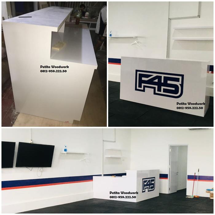 Gambar Meja Counter Custom - Meja Bar - Meja Resepsionis- Coffee Shop Counter - Top Meja HPL dari Petita Workshop undefined Tokopedia