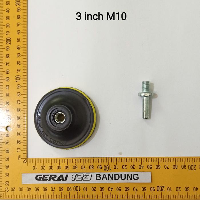 Gambar 3 4 5 6 7 inch Set Pad Tatakan Amplas/Busa Poles +Adapter Konektor Bor - 3 inch M10 dari Gerai 123 Bandung undefined Tokopedia