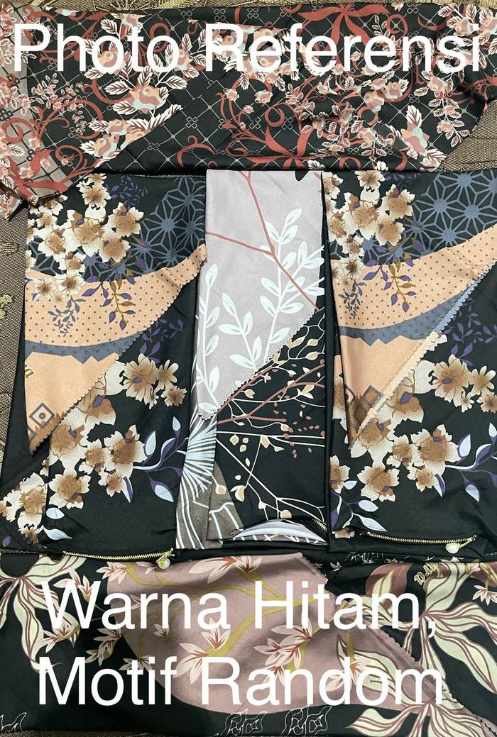 Gambar Kerudung Instan Resleting Hijab Zipper Segi Empat Voal Motif Terbaru - Hitam dari Killana ID undefined Tokopedia