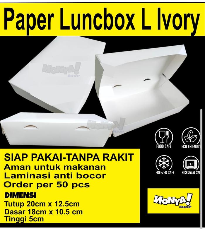 Gambar Lunch Box Paper L Ivory dari NONYA_SHOP undefined Tokopedia