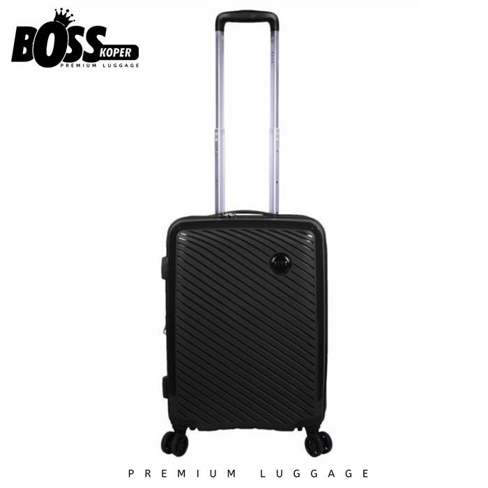 Gambar Koper Cabin 20 Inch ELLE Hardcase Expand TSA Lock + Full Karet - Hitam dari Boss Koper undefined Tokopedia