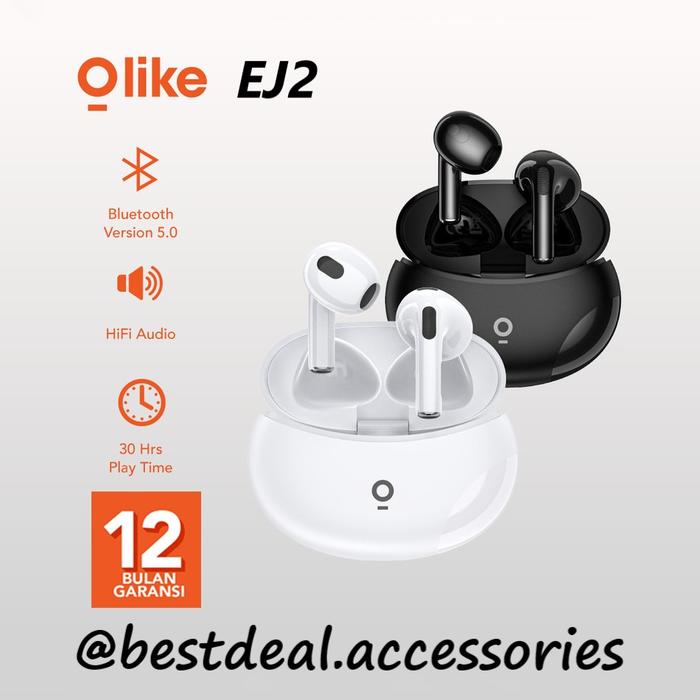Olike EJ2 TWS True Wireless Earphone Headset Bluetooth HiFi Audio Hitam