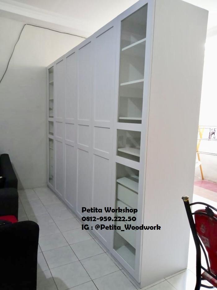 Gambar Lemari Pakaian Panel Kaca Geser - Sliding Wardrobes Mirror Door - Custom HPL dari Petita Workshop undefined Tokopedia