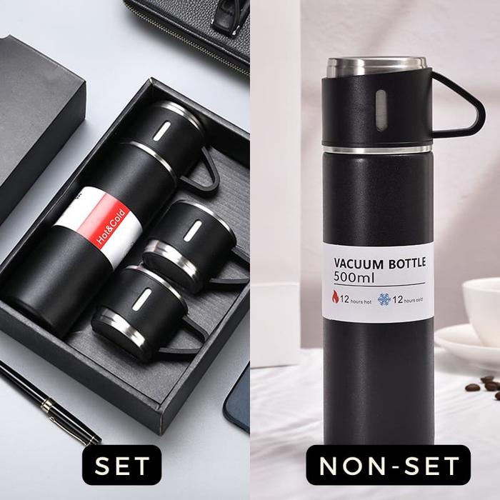 Gambar Termos SULTAN SET BOTOL VACUUM FLASK Travel Vacuum Set Box Gift - Black, NON-SET dari minimeet undefined Tokopedia
