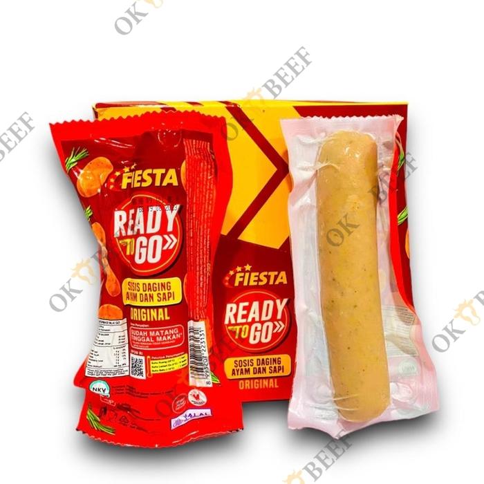 Gambar Fiesta Sosis Ayam dan Sapi Singles Sudah Matang Ready To Go Siap Makan dari OKE Beef undefined Tokopedia