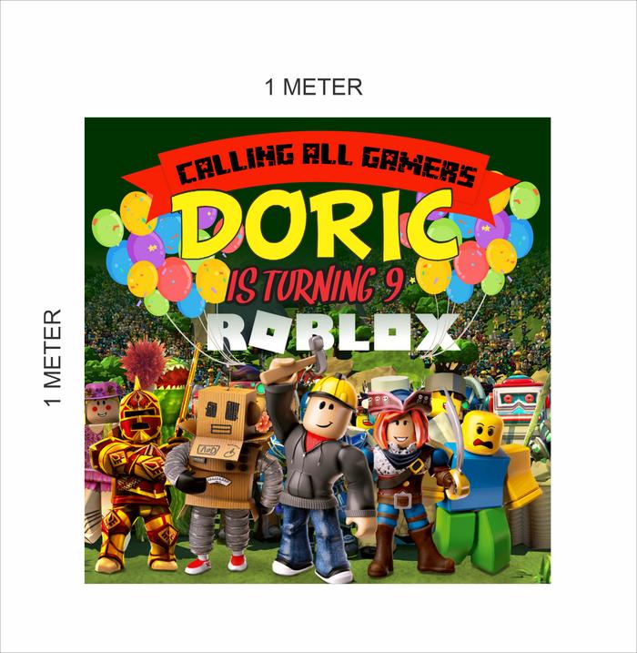 Gambar Banner Backdrop Spanduk Ultah Ulang Tahun Anak Roblox 35782 - 1x1 dari DextonPRINT undefined Tokopedia