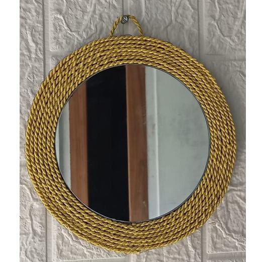 Gambar Cermin Aesthetic Kaca Hias Dekorasi / Cermin Dinding Gantung Bulat - Kuning dari grosirjakarta3699 undefined Tokopedia
