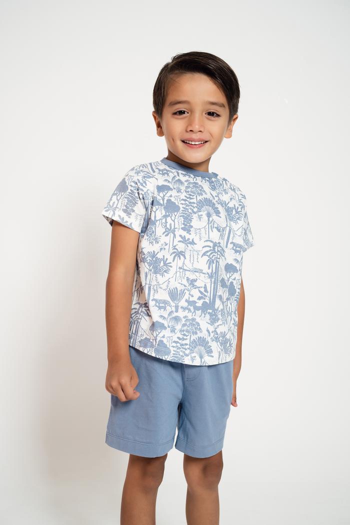Gambar Don De Dieu Knit Cotton Jungle Dream Print Shrt Sl T-shirt & Short Set - 7-8 tahun dari bebe.dondedieu undefined Tokopedia