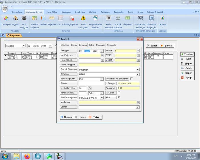 Gambar Aplikasi / Software Koperasi Serba Usaha / KSU v.2.0 Bisa Custom dari softwareksp undefined Tokopedia