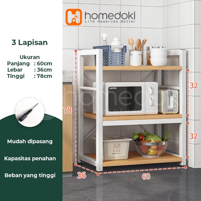 Promo Rak Penyimpanan Rak Dapur Microwave Kamar Rak Serbaguna Rak ...