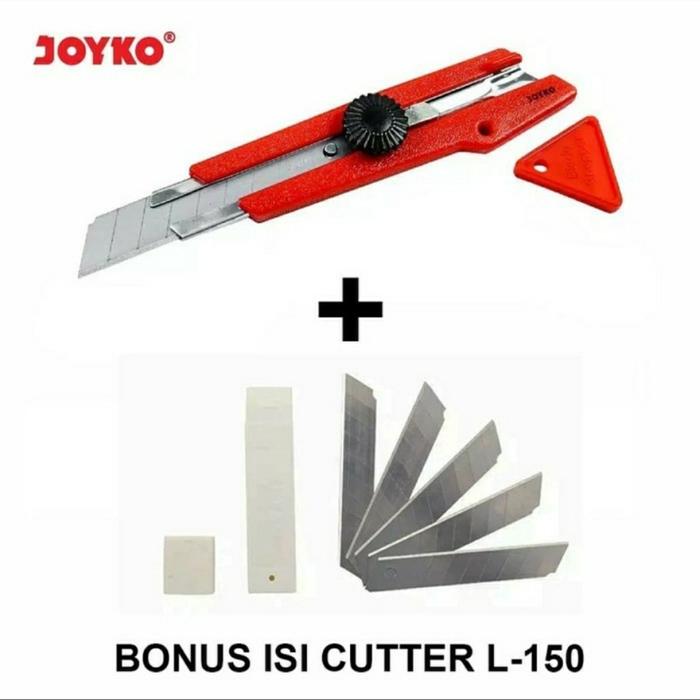 Gambar JOYKO CUTTER BESAR L500 GRATIS REFILL PISAU 1 TUBE (isi 5) - CUTTER+ISI dari MUJITECH undefined Tokopedia
