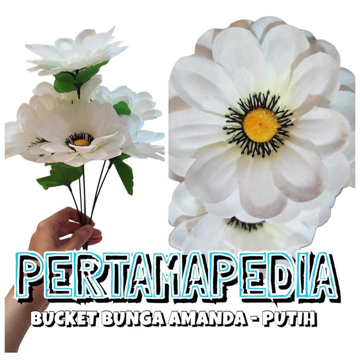 Gambar Bunga Amanda Plastik/Bunga Dekorasi/Hiasan Dekorasi/Tanaman Dekorasi - Putih dari Pertamapedia Shop undefined Tokopedia