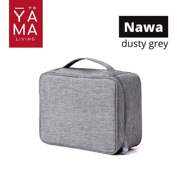 Gambar YAMA NAWA Travel Digital Pouch Bag Tas Charger Laptop Cable Storage - Dusty Grey dari Yama Living undefined Tokopedia