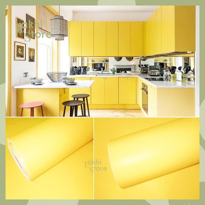 Gambar Stiker Kertas PVC Warna Orange Polos Wallpaper Dinding Dekorasi Rumah - KUNING 1M dari KeiKa.id undefined Tokopedia