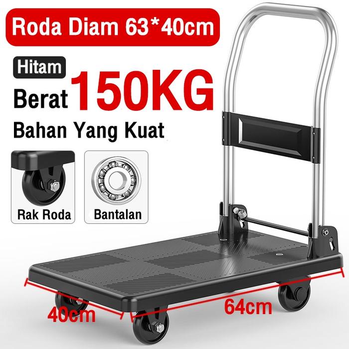 Gambar Trolly Lipat Ringan Barang Bagasi Troli/Trolli/Troly/Troelly - Tipe4 150KG dari Arsene.Shop undefined Tokopedia