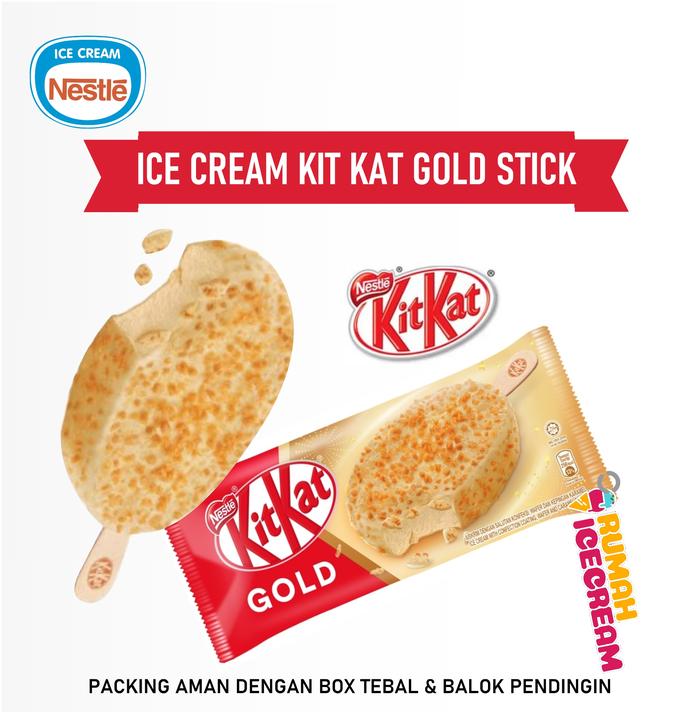 Gambar Ice Cream KitKat Stick Nestle - KitKat Gold dari Rumah Ice Cream Indonesia undefined Tokopedia