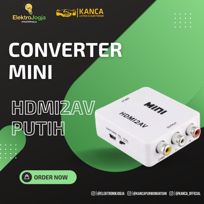 Gambar HDMI to AV RCA Converter Adapter HDMI2AV HDMI to AV - Putih dari ElektroJogja1 undefined Tokopedia