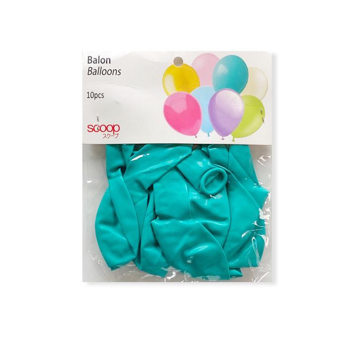 Gambar Scoop Balon Karet Polos (10pcs) 55421100 - Hijau Tosca dari Scoop Ideas undefined Tokopedia