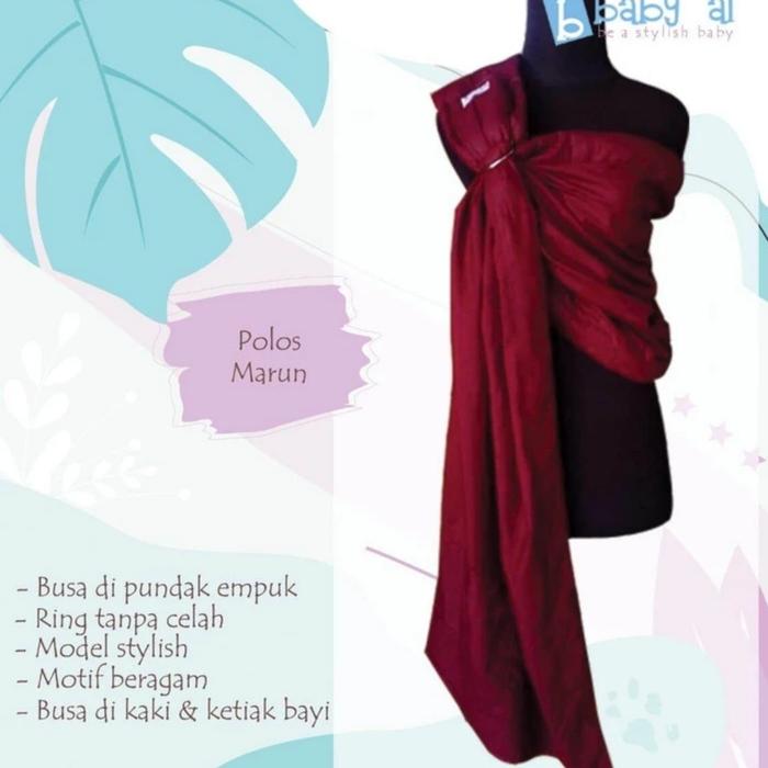 Gambar Gendongan Ring Sling (Kain Panjang) - Marun dari Aurel Babyshop undefined Tokopedia