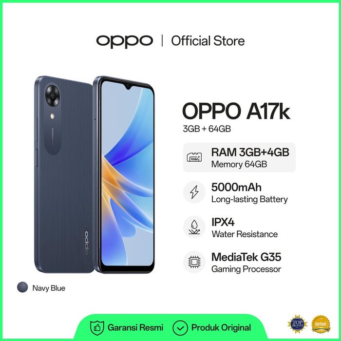 Gambar oppo a17k 3/64 gb - Hitam dari Rnysnrs undefined Tokopedia